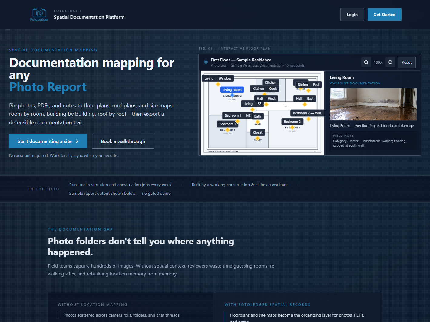 Introducing FotoLedger: Photo Reports and Site Documentation on the Plan