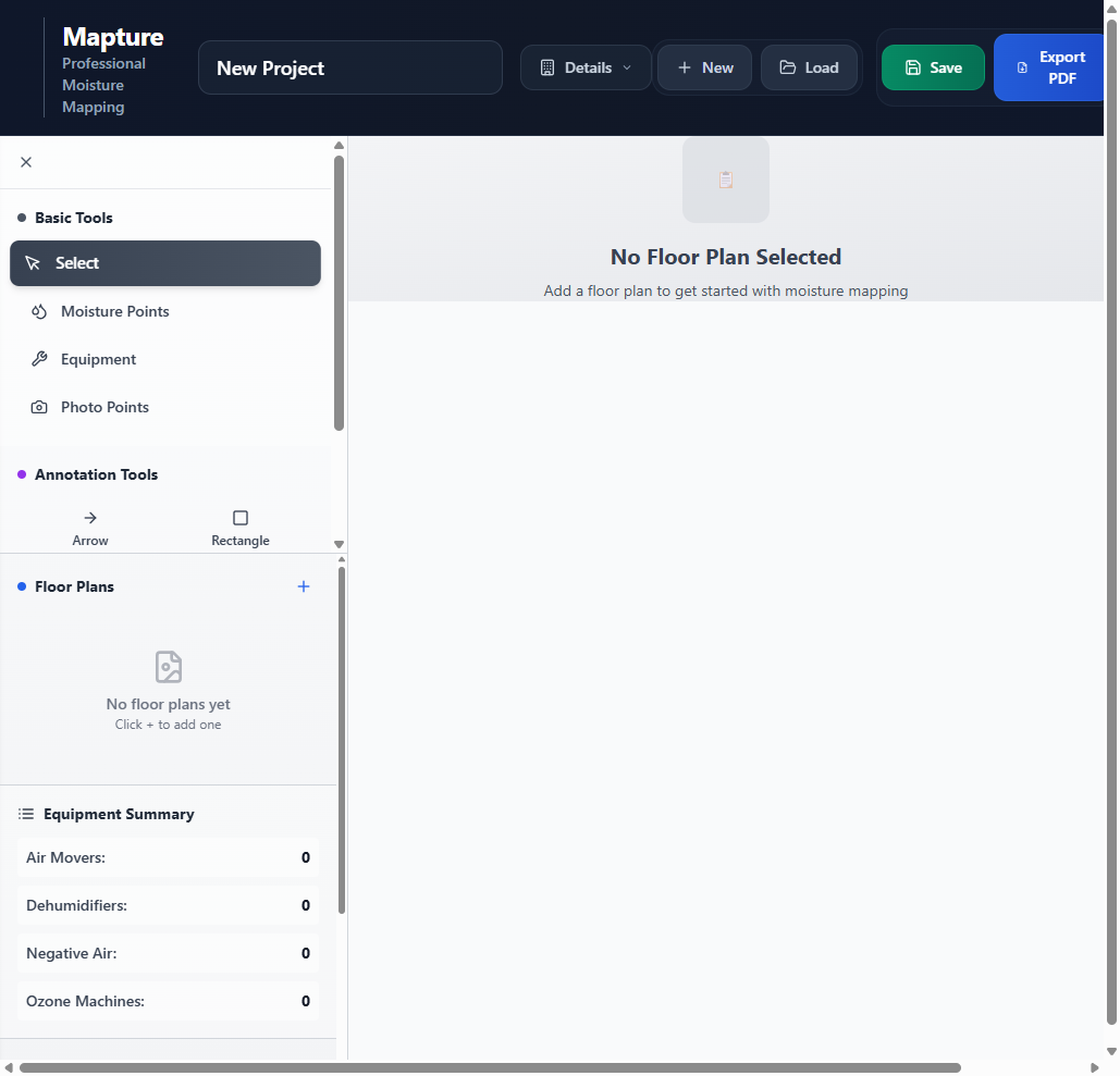 Mapture interface preview